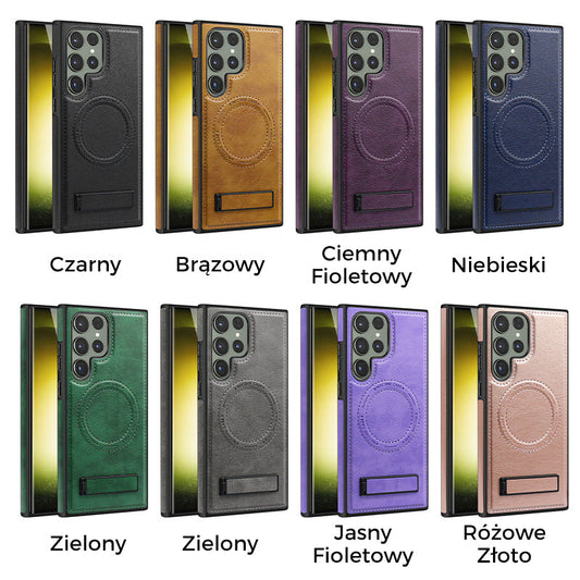 Magnetyczne etui na telefon ze skóry PU dla serii Samsung S23-S25
