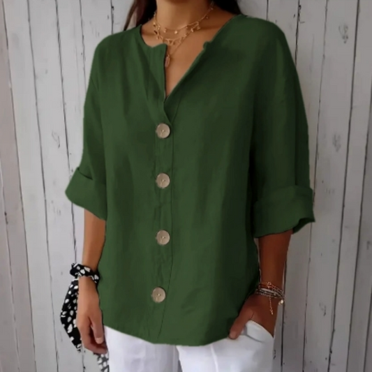 Women's Loose Fashion Button Top