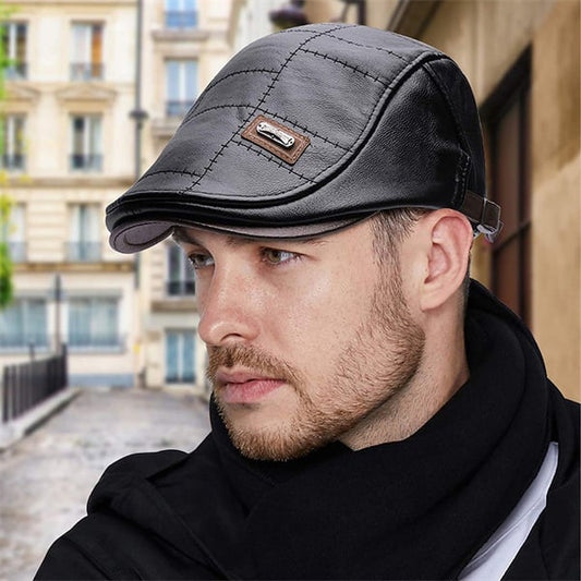 🔥 2025 Nowy modny skórzany beret-🔥Oferta zimowa