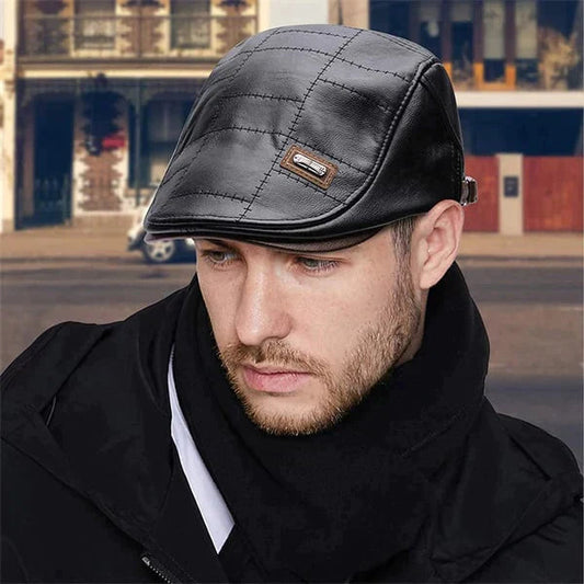 🔥 2024 Nowy modny skórzany beret-🔥Oferta zimowa