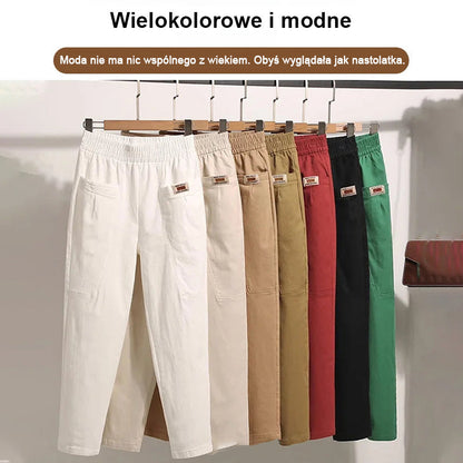 👖Damskie bawełniane spodnie z elastyczną talią