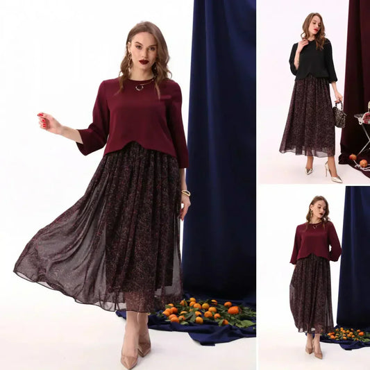 【M-4XL】💗 Komplet spódnica z eleganckim gorsetem