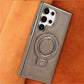 Retro style magnetic phone case with holder for Samsung