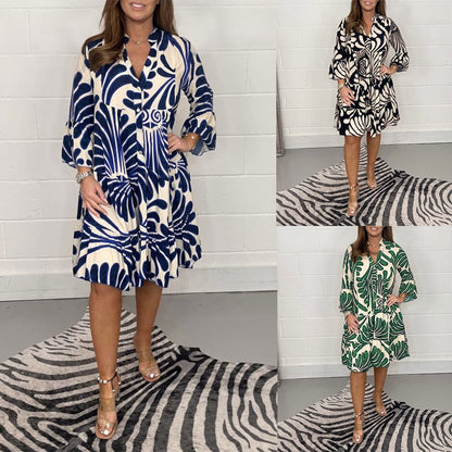 🔥2025 Gorąca wyprzedaż - Sukienki Swing Print👗