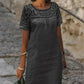 Women’s Casual Lace Round Neck Dress