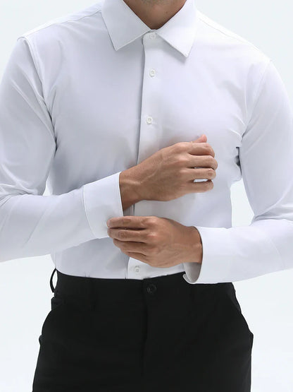 👑 Elastyczna koszula męska, nie wymaga prasowania.