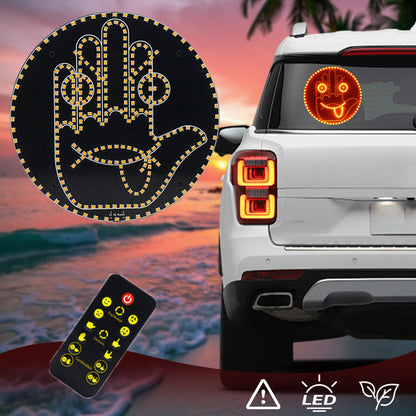 Expression & Gesture LED Sign Light for Car Rear Window